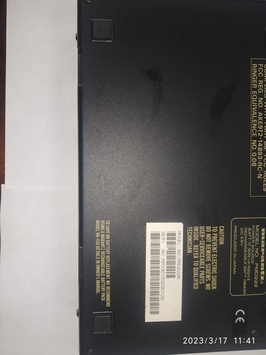 Marantz PMD222 портативный кассетный магнитофон