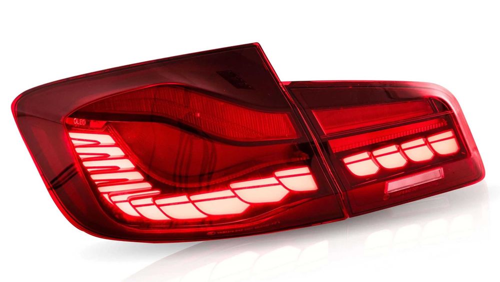 Set Stopuri LED BMW Seria 5 F10 2011-2017, Model GTS OLED CS, Rosu