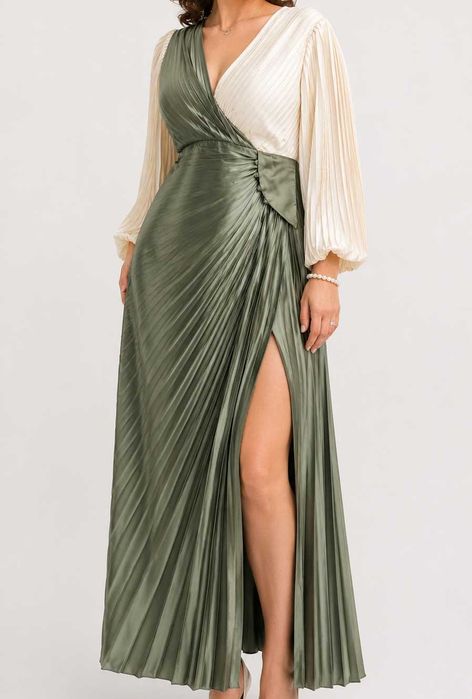 Rochie plisata din satin Asos Design – mărimea 36 (S-M)