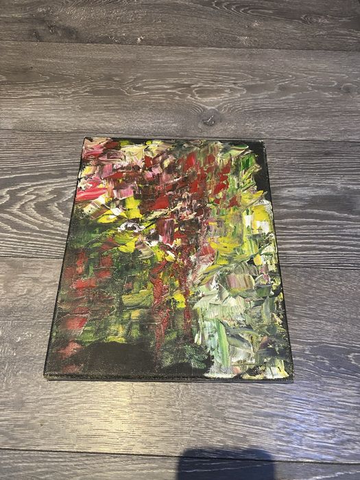 Tablou Abstract Impasto – Explozie de Culoare și Textură