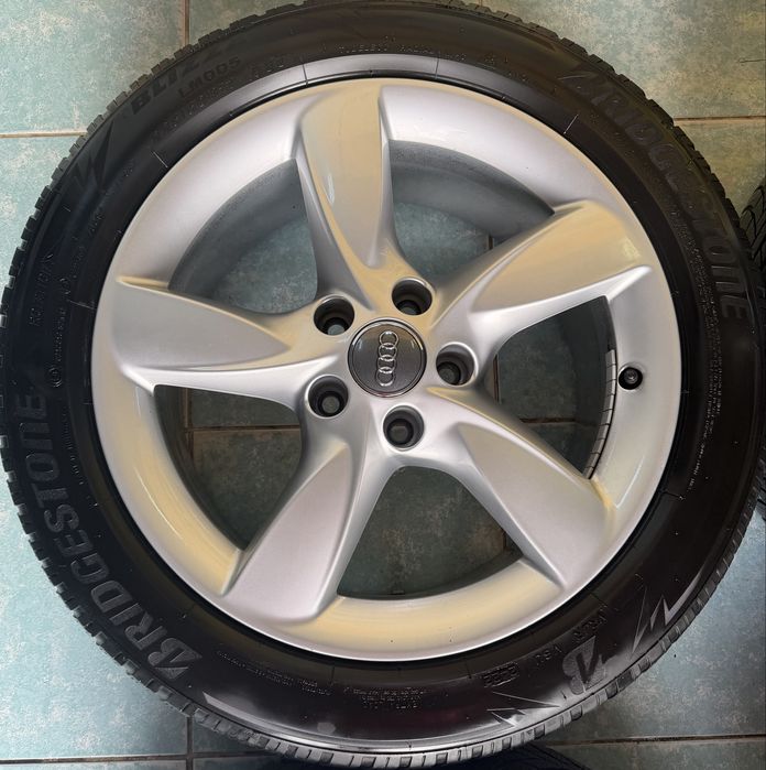 Jante aliaj R17 originale AUDI A4 A5 A6 225/50/17 Bridgestone M+S