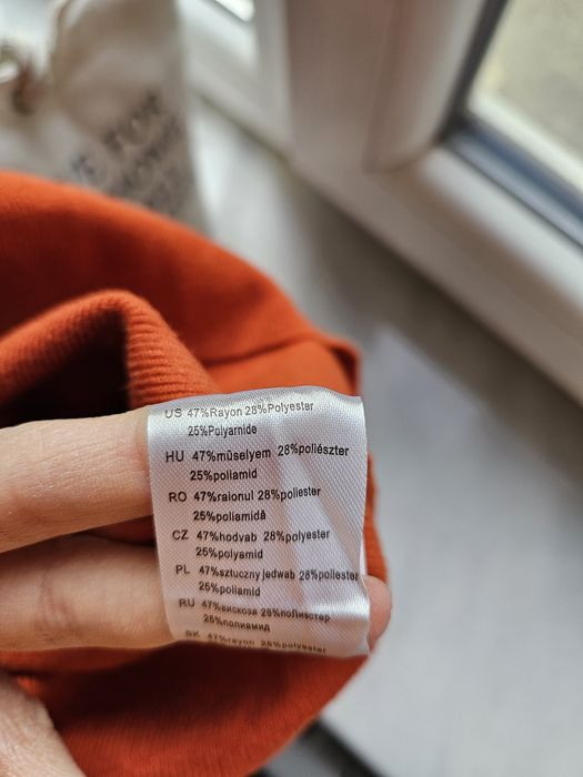 Рокля с дълъг ръкав оранжева S/M