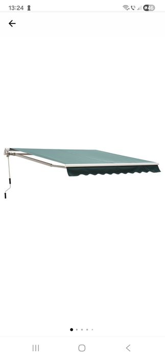 Copertina Outsunny, Manivela, Poliester, 250x200cm, Verde