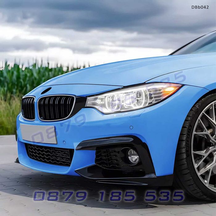 Двойни светещи LED бъбреци BMW F32 F33 F36 черен гланц DBb042 решетки лед светлина бмв ф32 ф34