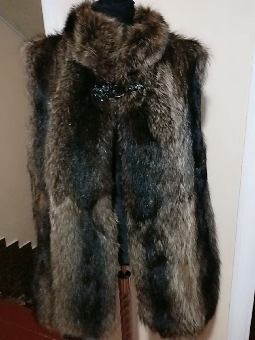 Нимча натуральный мех Норка и Енот новые размер 52/54 ручная работа