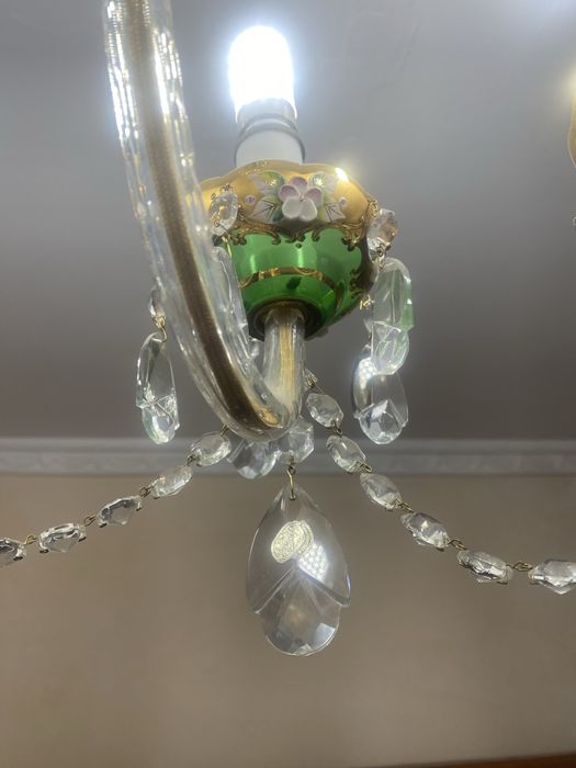 Люстра антикварная 10 рожковый производство чехословакия