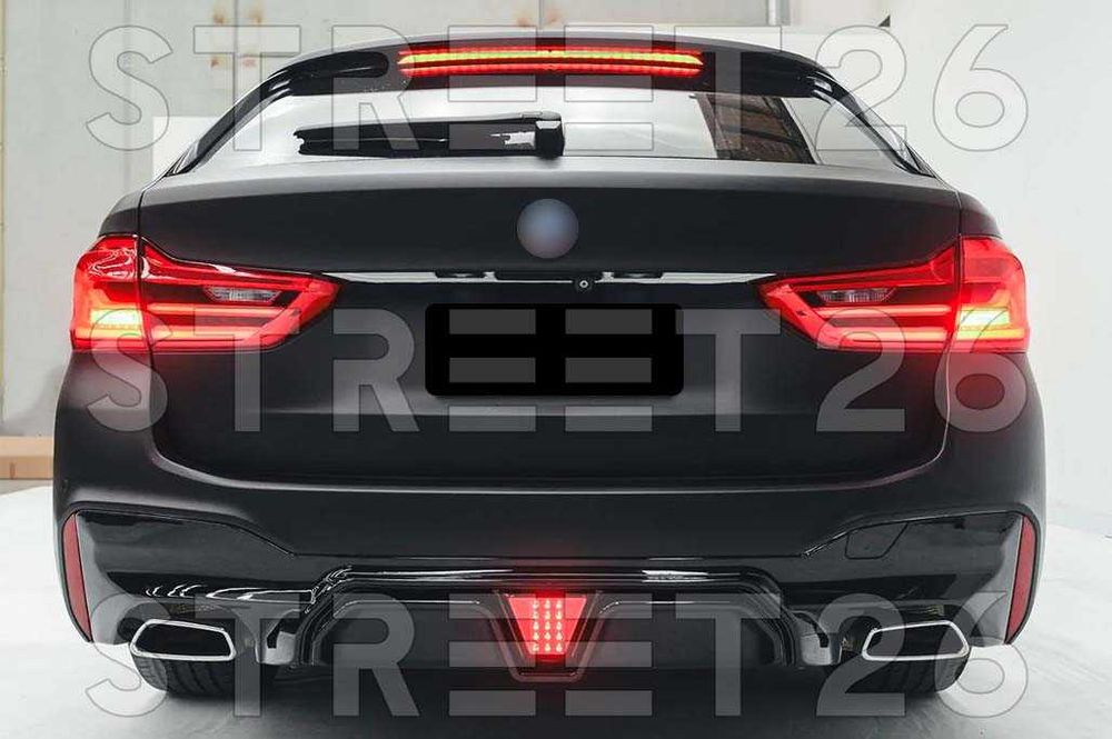 Difuzor Bara Spate cu LED Rosu BMW Seria 5 G30 G31 (17-23) M5 Design