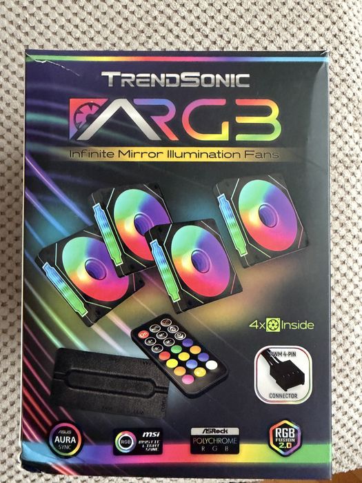 Комплект вентилатори ARGB Trendsonic Infinity Mirror Illumination Fans (4 x 120 mm)