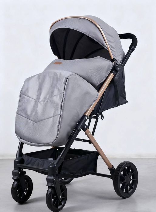 Коляска для новорожденных с утеплением, складная рама