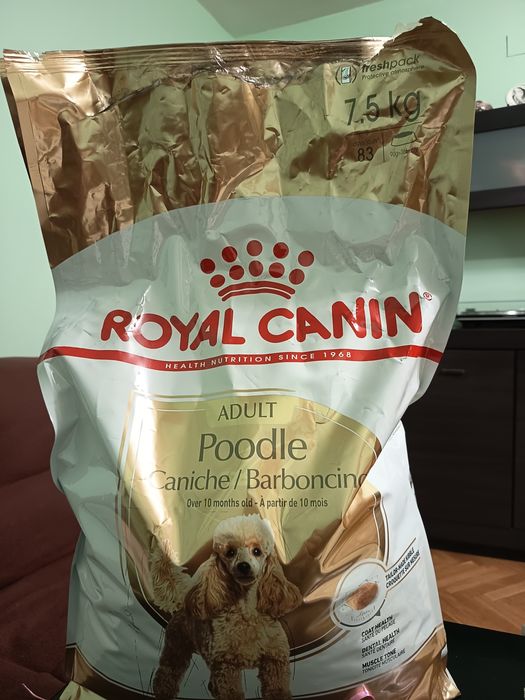 Продавам храна на гранули за куче порода пудел над една година