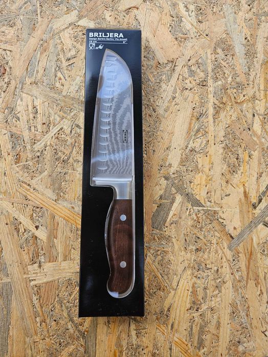 Ikea Briljera Cutit legume Santoku din Otel de Damasc cu miez de VG10,