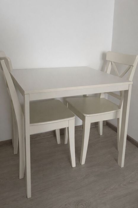 VIHALS Masă extensibilă, alb, 84/120x74 cm IKEA