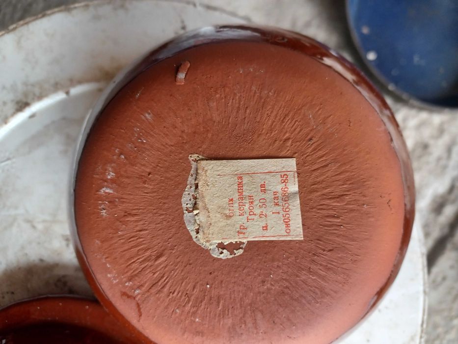 Керамични Гювечета - 6бр. с цветен декор, диаметър 15см