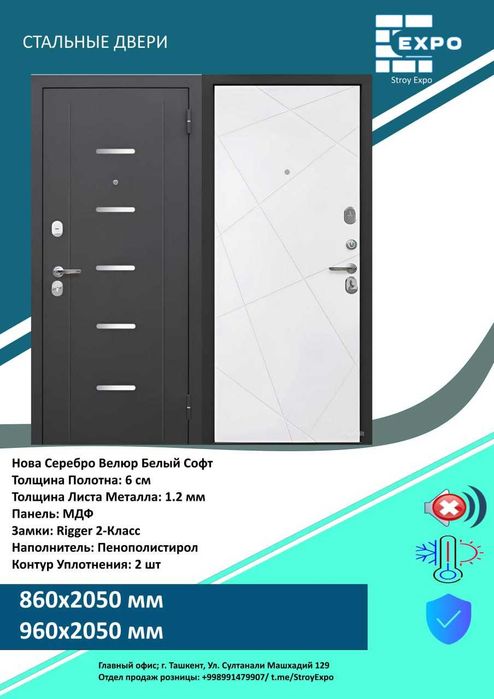 Оптом склад- Входные двери Межкомнатные двери Mdf eshiklar Temir eshik