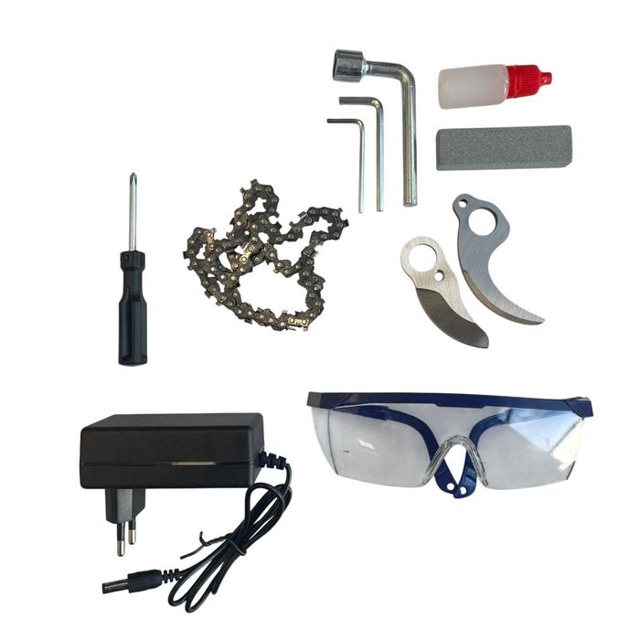 2в1 Акумулаторна Лозарска Ножица и Резачка с Омасляване 36V 8AH