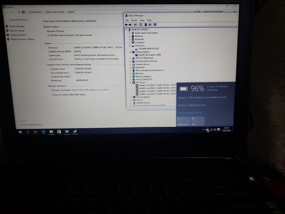Laptop Dell i5 3340