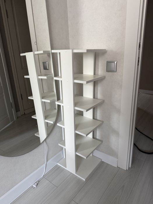 Стол письменный IKEA + стеллаж белый