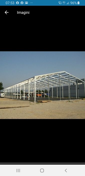 Vand hala metalica demontabila pe suruburi 10x35x4h invelita cu panour