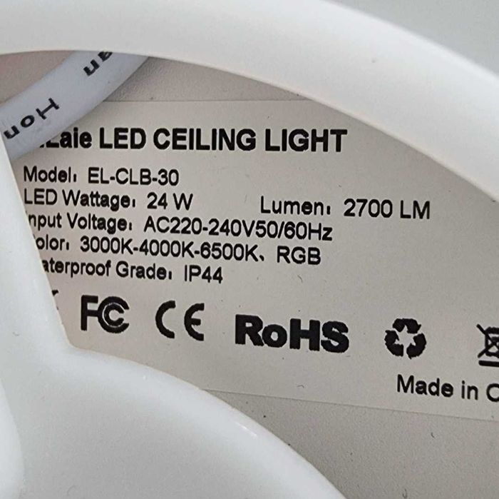 LED плафон за баня YILale 30 см – 24W, IP44