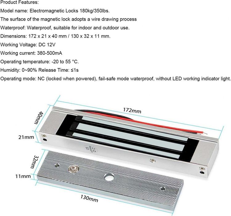 REDUS de la 400RON, Kit sistem Control acces Digital, DC12V, RFID , TouchPad cititor card magnetic si cartele + buton + modul + yala elctromagnetica