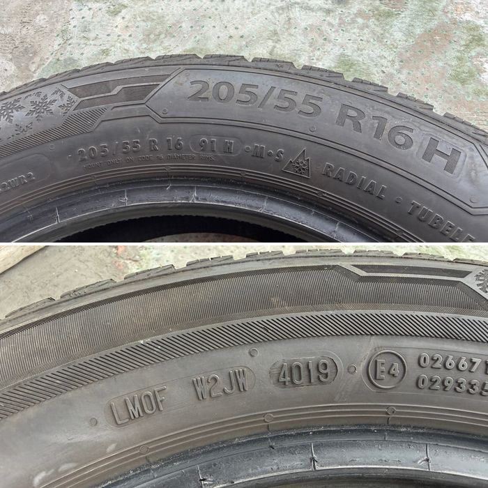 4бр. Зимни Гуми 205/55R/16 *BARUM* DOT:4019- 5.0мм.+4.6мм. *80€ Комплект*