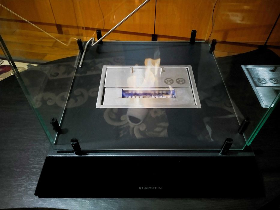 Șemineu bioetanol Klarstein Phantasma Cubo 1.0kW – funcțional, design premium