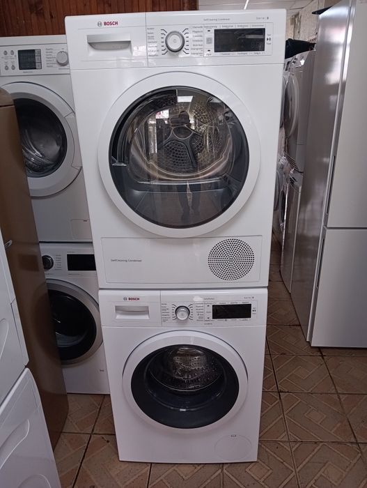 Комплект пералня и сушилня с термопомпа Бош Bosch Serie 8 A+++Гаранция