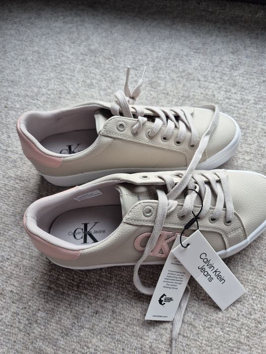 Sneakers Calvin Klein Jeans culoare Bej masura 40 Noi