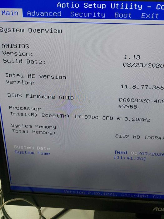 Процессор Core i7  - 8700