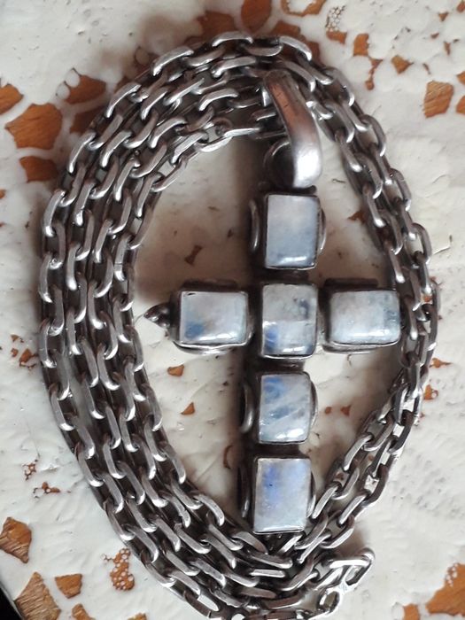 Vand lant cu cruce din argint 34g