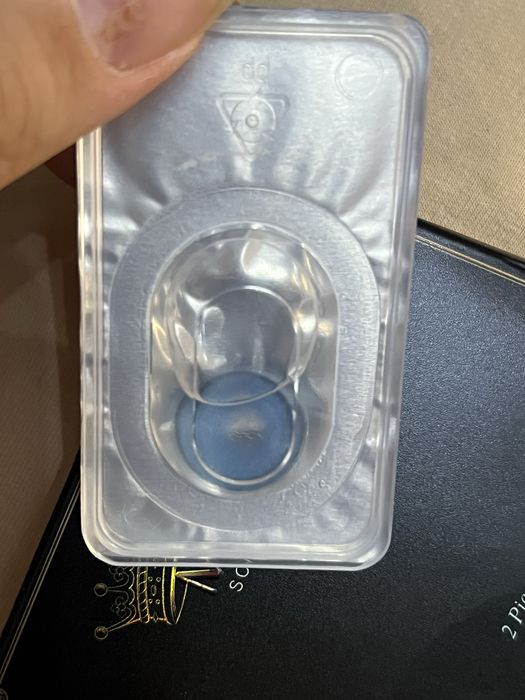 Линзы голубые с диоптриями