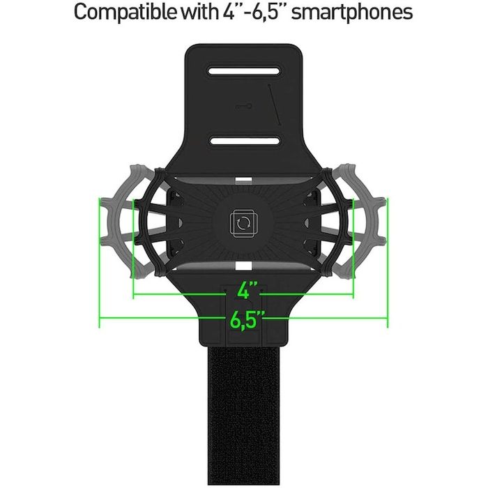 Suport detasabil Tellur de telefon 4"-6.5" pentru brat A100, Negru