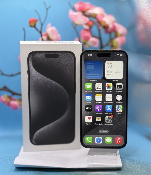 ГАРАНЦИОНЕН!!! Apple iPhone 15 Pro, 256GB, 5G, Black Titanium