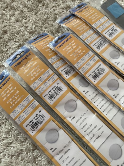 Banda organizare office Magnetoplan 6 magneții 1 m NOU Sigilat
