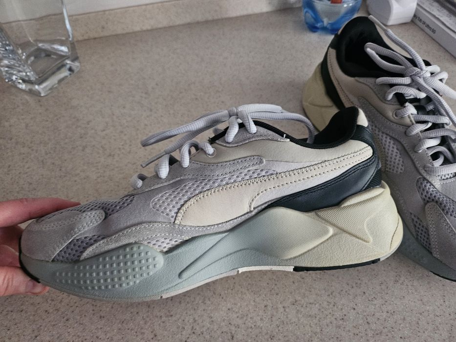 Adidasi Puma din piele intoarsa cu textil