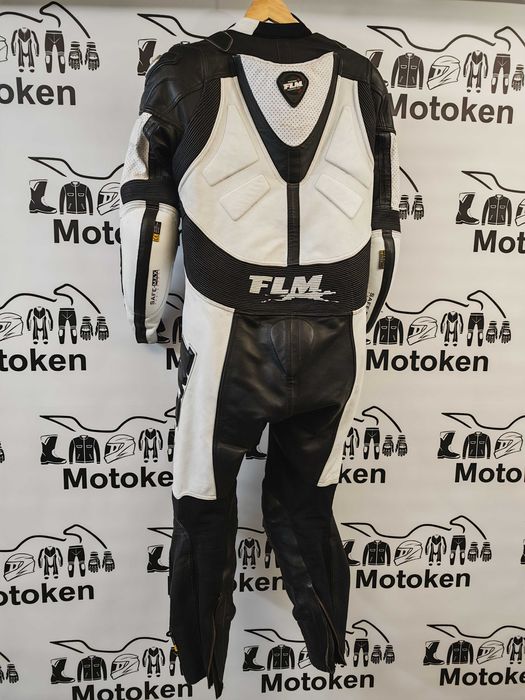 Costum moto piele cu cocoasa FLM marime 50
