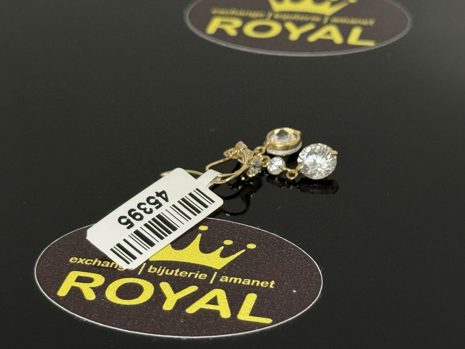 Bijuteria ROYAL : Cercei AUR 14K NOU / 1.4 GR