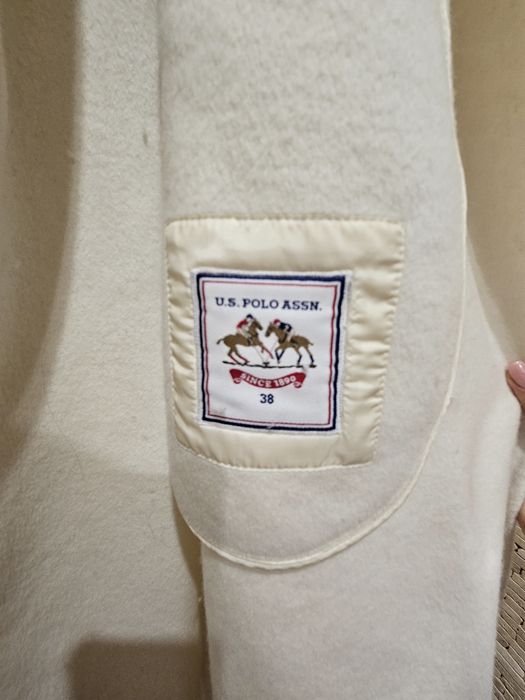 Преходно oversize палто U.S. Polo Assn. Екрю 38