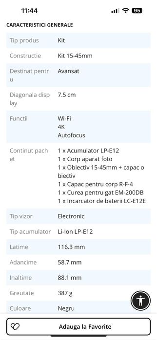 Vand canon eos m50 + obiectiv
