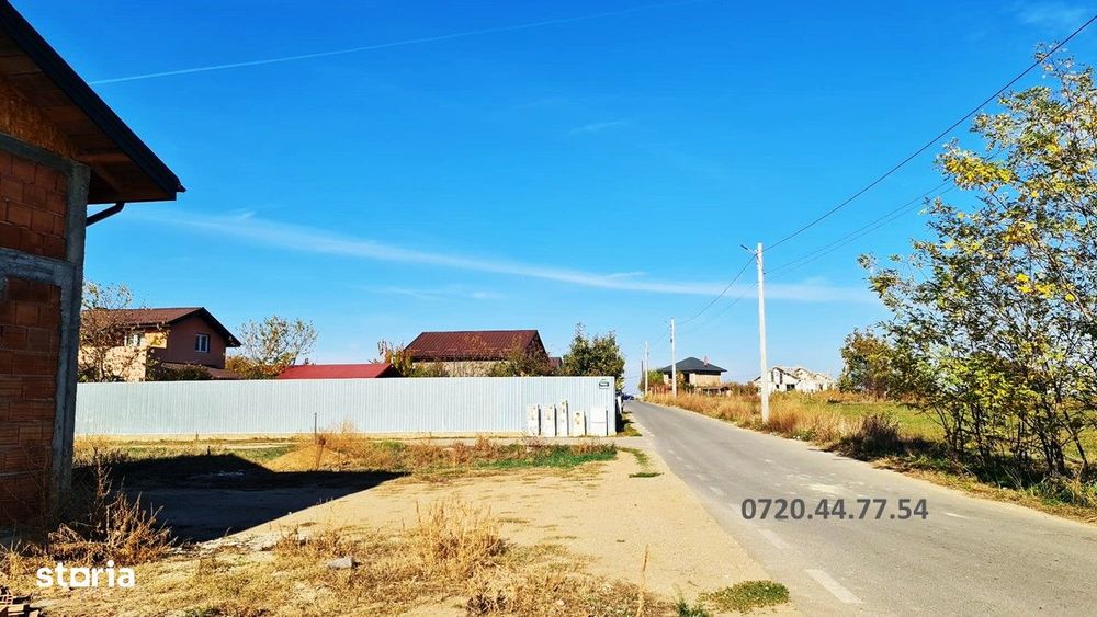 Teren de vanzare in Dobreni Strada Serelor Gard din placi+apa (put)