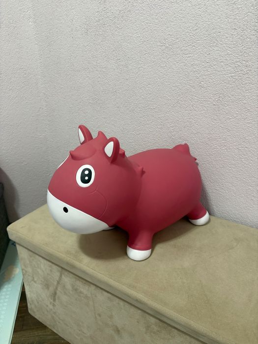 KidZZfarm: Играчка за скачане "Кончето Джоли" Розово с бяло