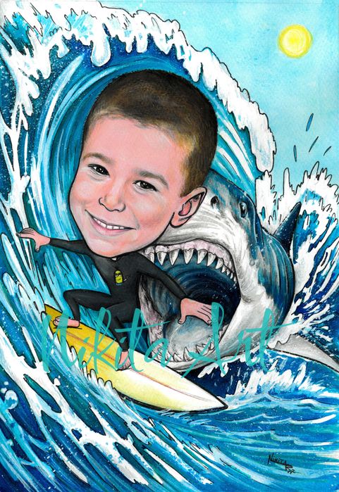 Карикатури  по поръчка, ръчно рисувани