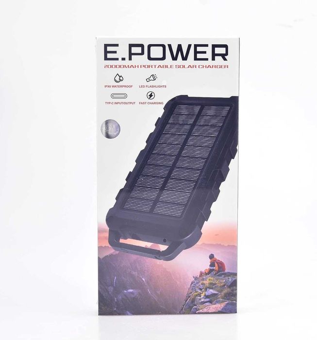 Solar Power Bank 20000mAh, PD 15W
