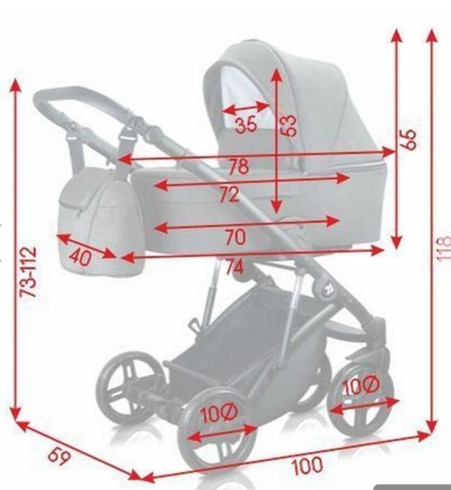 Бебешка количка 2 в 1 Ateso Milu Kids