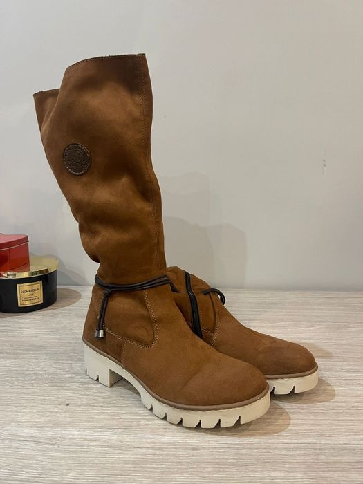 Vand cizme piele intoarsa Rieker, marime 38