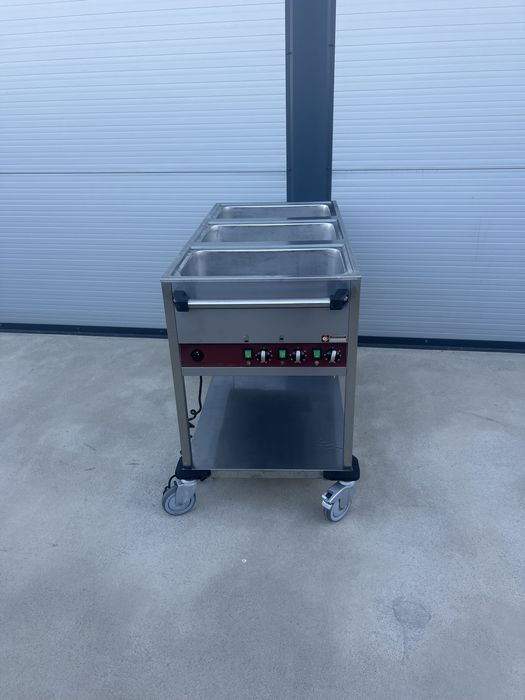 Carucior bain marie - masa calda -  3 GN 1/1 - 230 v - 30% din pret