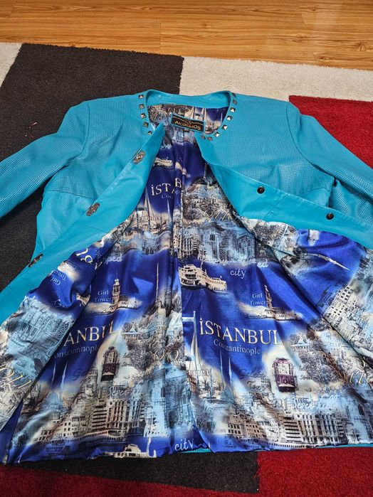 Пиджак куртка кожаный женский