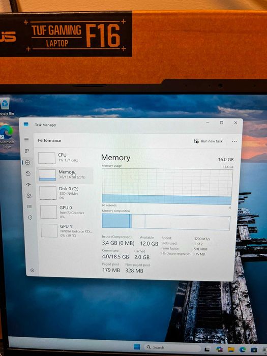 Laptop Gaming ASUS TUF F16 / I5 / 16 GB RAM / RTX 3050 / Garantie * Krom Amanet Margeanului *