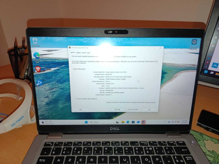 Dell 5310, 4G sim, 8GB DDR4, 256GB NVMe, свободни RAM и NVMe слотове