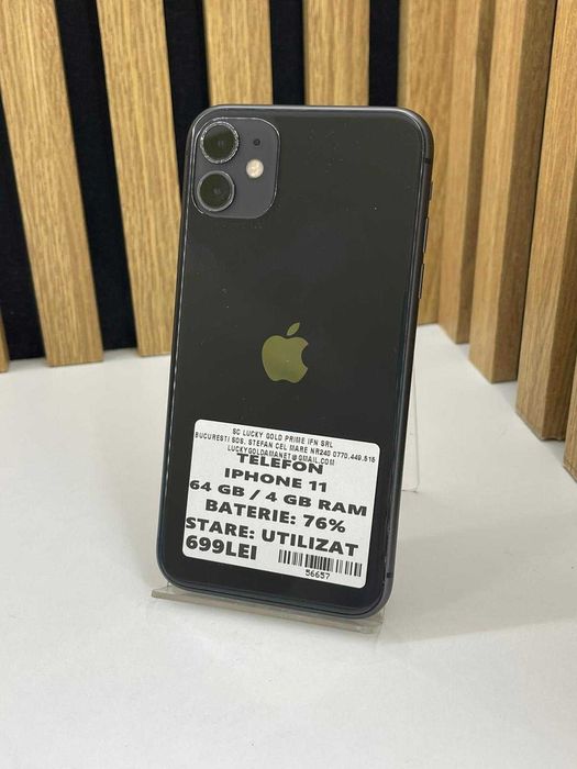 Iphone 11 / 64 GB 76% BAT / Factura / Garantie #56657